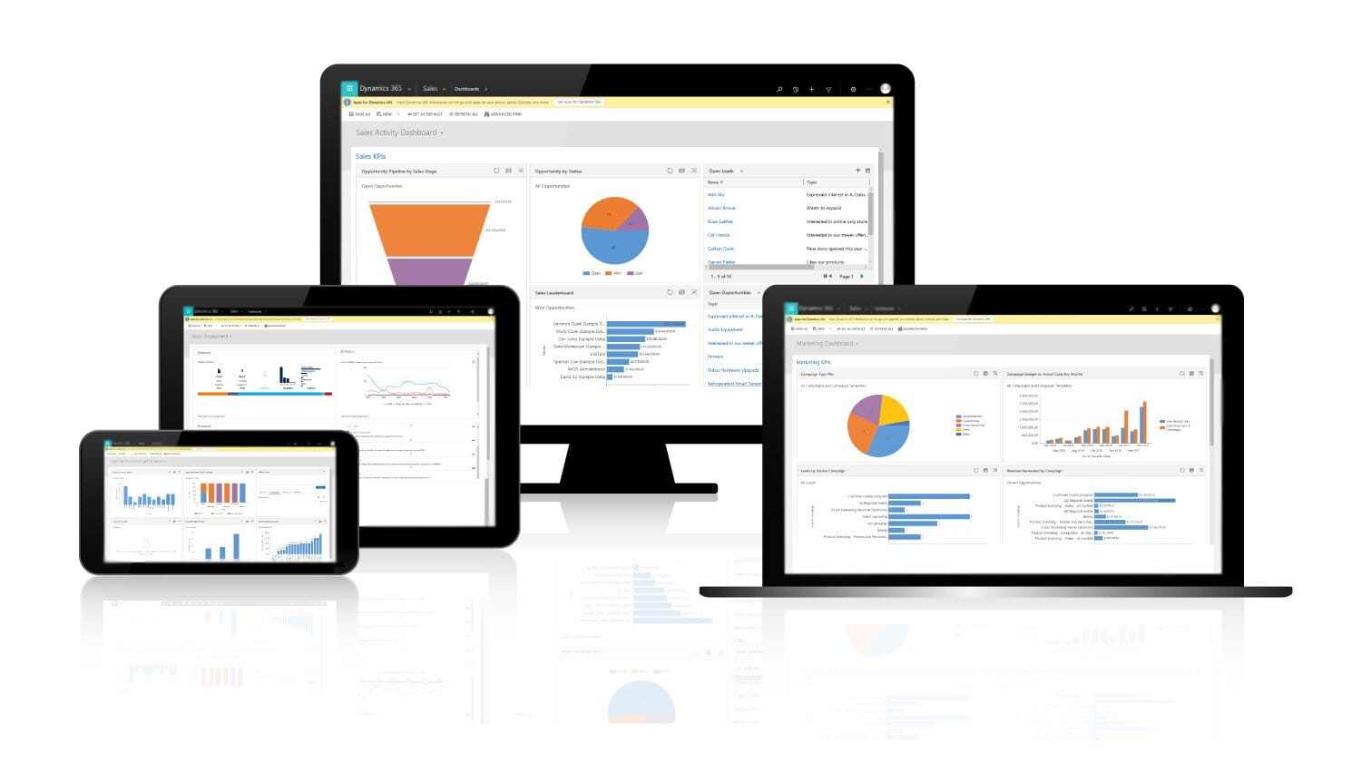 interface of microsoft dynamics 365